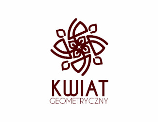 Projekt graficzny logo dla firmy online kwiat geometryczny